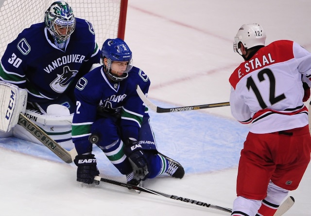 Dan Hamhuis and Eric Staal