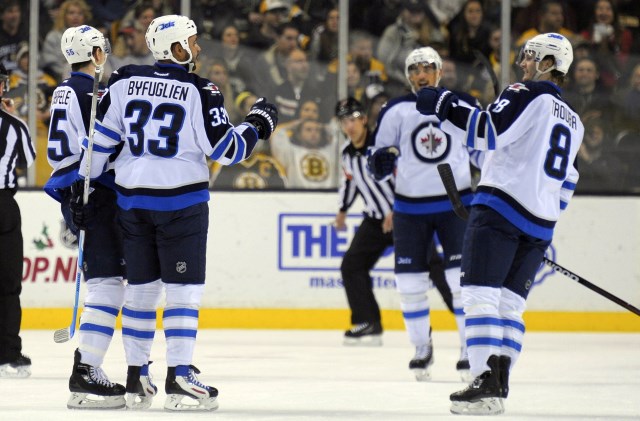 Jacob Trouba and Dustin Byfuglien