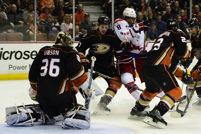 Anaheim Ducks against the Washington Capitals