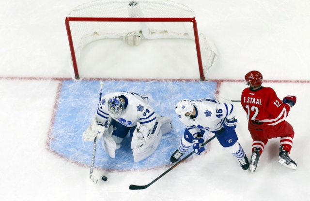 Eric Staal and James Reimer