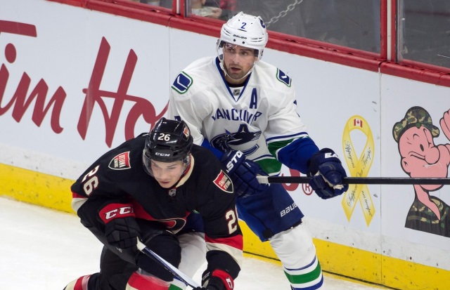 Dan Hamhuis against the Ottawa Senators