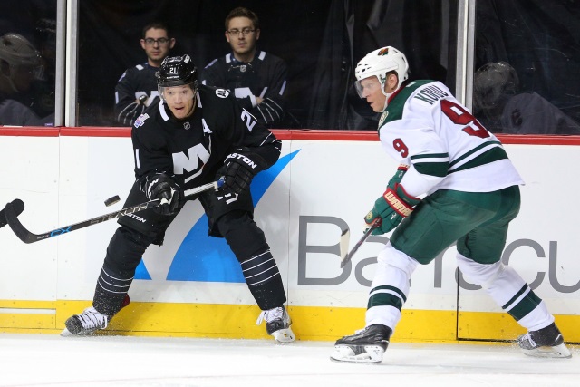 Kyle Okposo against the Minnesota Wild