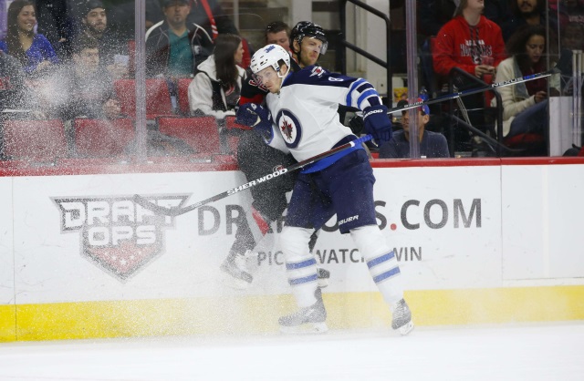 Jacob Trouba against the Carolina Hurricanes