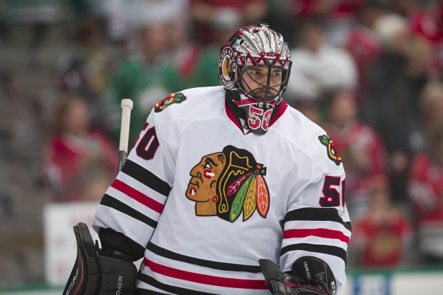 Corey Crawford of the Chicago Blackhawks