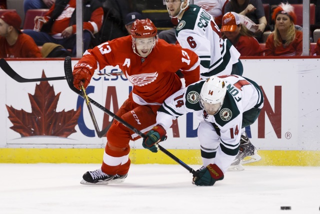 Pavel Datsyuk against the Minnesota Wild