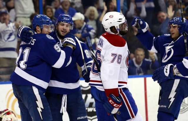 Nikita Kucherov, Steven Stamkos and P.K. Subban