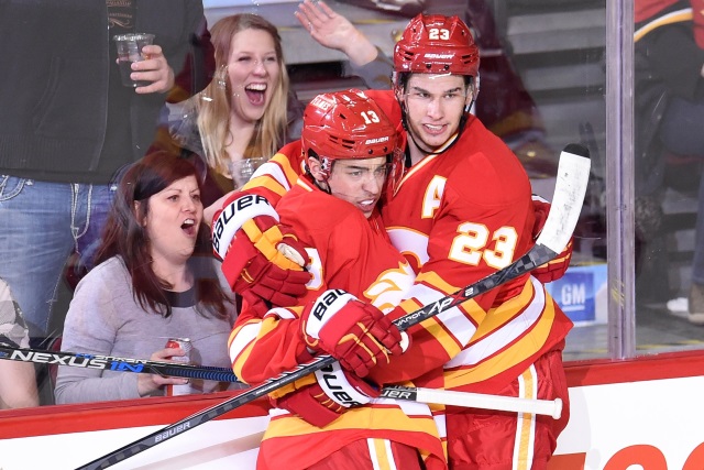 Sean Monahan and Johnny Gaudreau