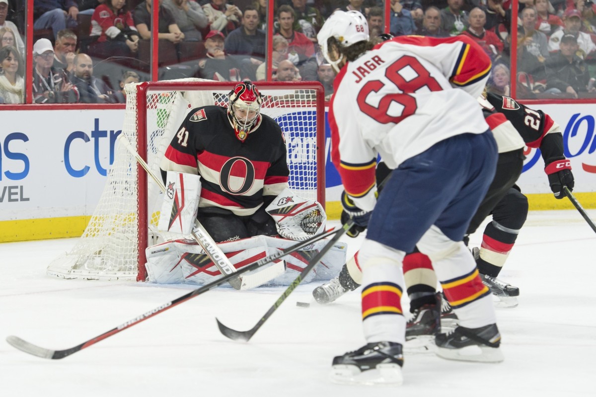 Jaromir Jagr and Craig Anderson