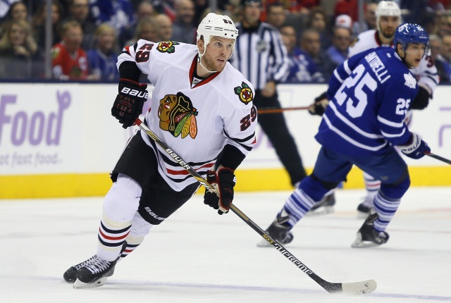 Bryan Bickell against the Toronto Maple Leafs