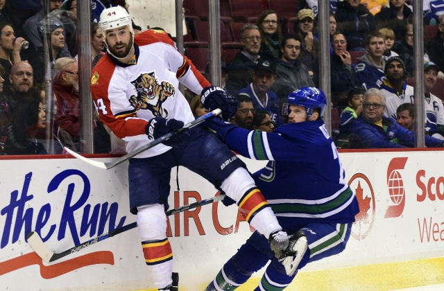 The Florida Panthers trade Erik Gudbranson to the Vancouver Canucks