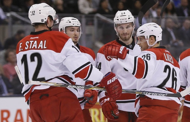 Eric Staal and John-Michael Liles were apart of the worst trades made at the 2016 NHL trade deadline