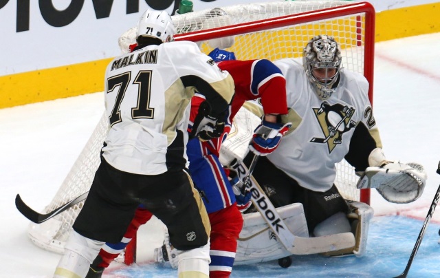 Evgeni Malkin and Marc-Andre Fleury