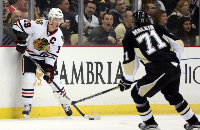 The Chicago Blackhawks kicking tires on Evgeni Malkin