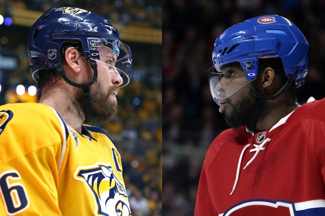 P.K. Subban and Shea Weber