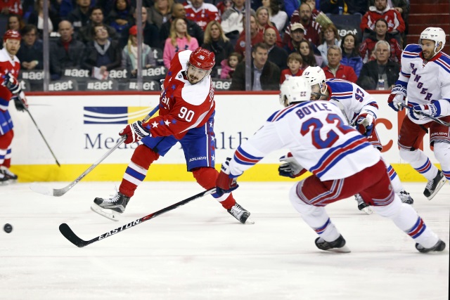 Marcus Johansson of the Washington Capitals against the New York Rangers