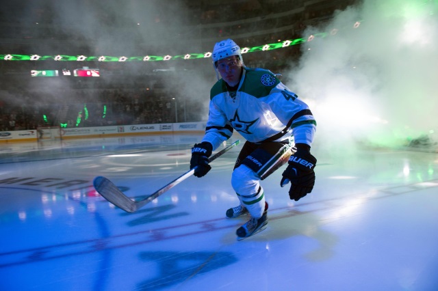 Valeri Nichushkin of the Dallas Stars takes the ice against the Arizona Coyotes