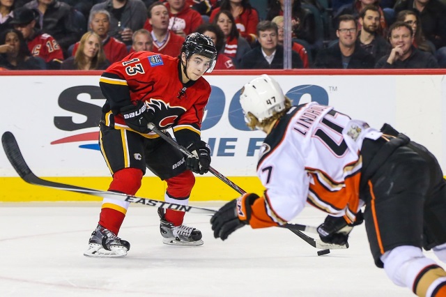 Johnny Gaudreau and Hampus Lindholm