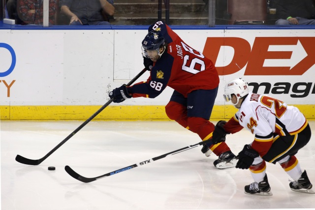 Jaromir Jagr and Jiri Hudler