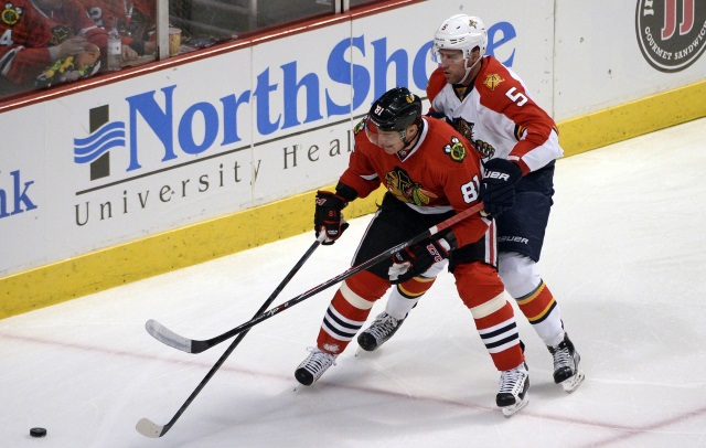 Aaron Ekblad and Marian Hossa