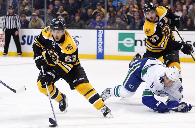 Boston Bruins Brad Marchand against the Vancouver Canucks