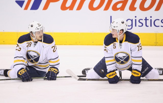 Jack Eichel and Sam Reinhart of the Buffalo Sabres