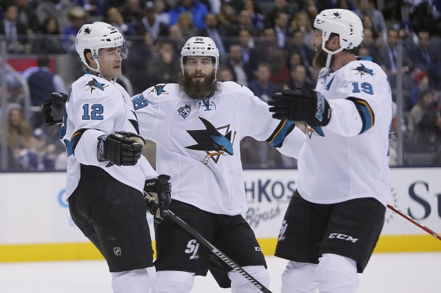 San Jose Sharks pending free agents Brent Burns, Joe Thornton and Patrick Marleau