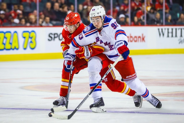 Mika Zibanejad and Johnny Gaudreau of