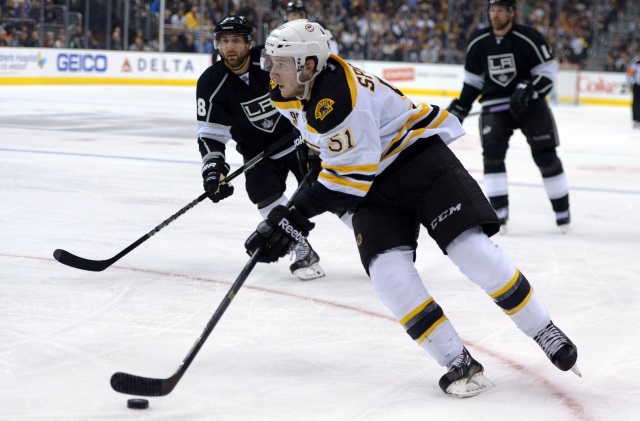 Ryan Spooner against the LA Kings