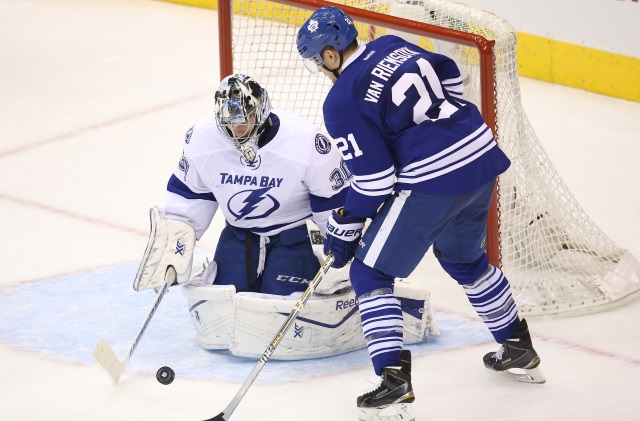 Ben Bishop and James van Riemsdyk