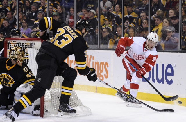 Zdeno Chara and Justin Abdelkader