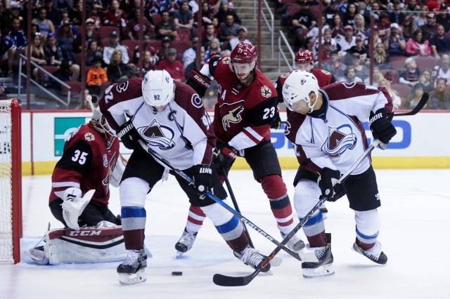 Gabriel Landeskog and Jarome Iginla