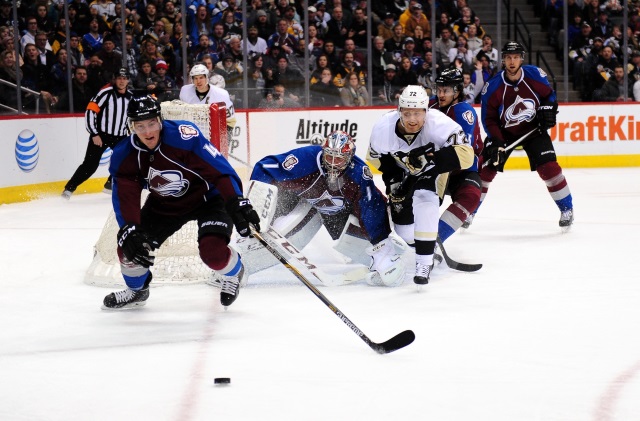 Semyon Varlamov and Patric Hornqvist