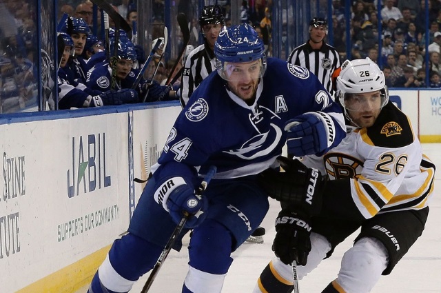 Ryan Callahan against the Boston Bruins