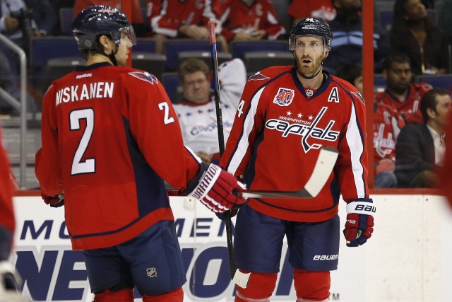 The Washington Capitals were without Matt Niskanen, Brooks Orpik and T.J. Oshie last night