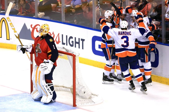 Roberto Luongo and Travis Hamonic