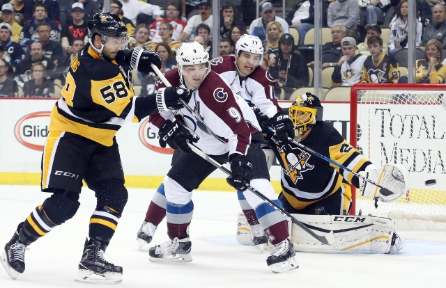 Marc-Andre Fleury and Matt Duchene