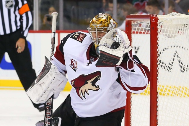 Arizona Coyotes trade Justin Peters to the Dallas Stars