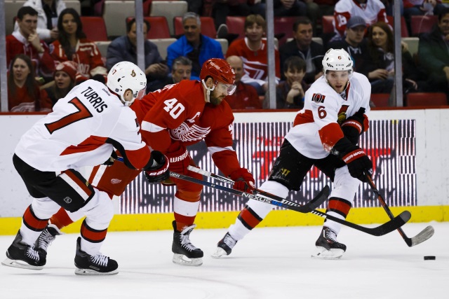 Kyle Turris and Bobby Ryan of the Ottawa Senators