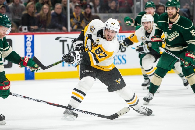 Pittsburgh Penguins Sidney Crosby against the Minnesota Wild