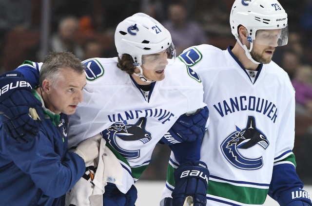 Vancouver Canucks forward Loui Eriksson was injured last night