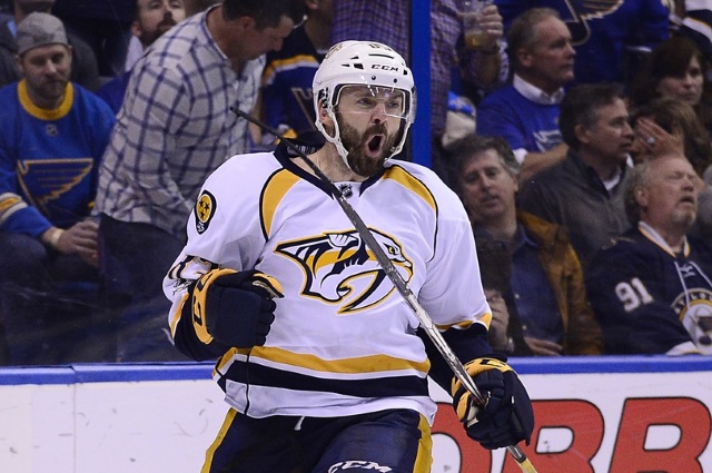 Vern Fiddler of the Nashville Predators