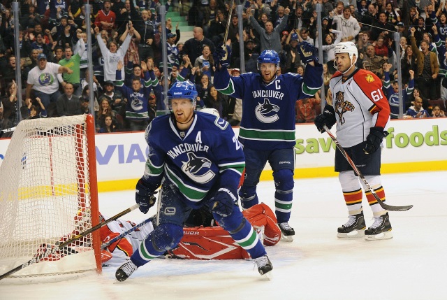 Henrik and Daniel Sedin of the Vancouver Canucks