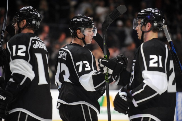 Marian Gaborik and Tyler Toffoli of the Los Angeles Kings