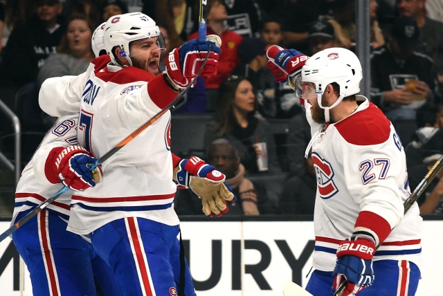 Alexander Radulov and Alex Galchenyuk of the Montreal Canadiens