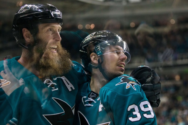 Joe Thornton and Logan Couture