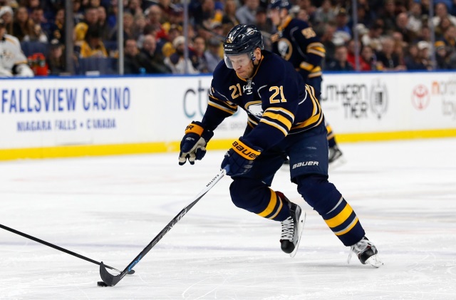 Buffalo Sabres forward Kyle Okposo is in ICU