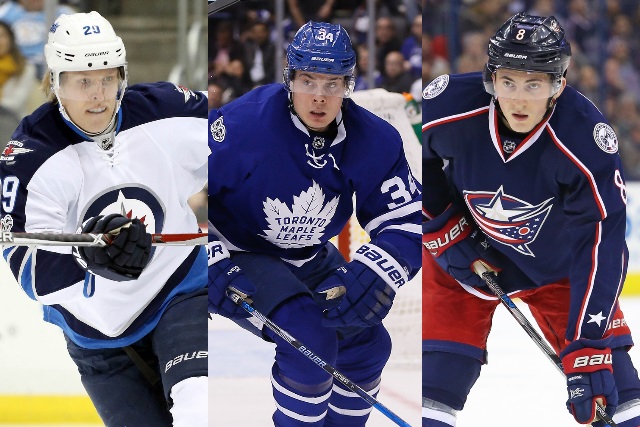 Calder trophy finalists Patrik Laine, Auston Matthews and Zach Werenski