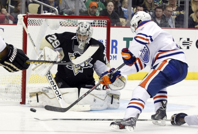 Marc-Andre Fleury and Jordan Eberle