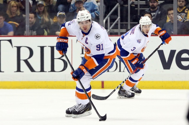 John Tavares and Travis Hamonic