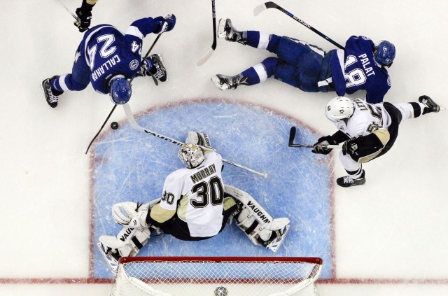 Tampa Bay Lightning forwards Ryan Callahan and Ondrej Palat